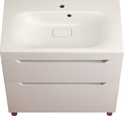 Style Line Тумба с кварцевой раковиной жасмин Остин 80 белая матовая – фотография-1